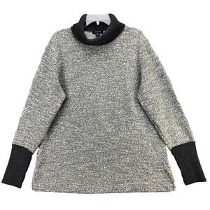 Lands' End Mens Sweater Size XL Tall Knit Turtleneck Gray Pullover Long Sleeve